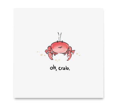 Handgemaakte wenskaart - Oh crab - Mags Up Your Mind